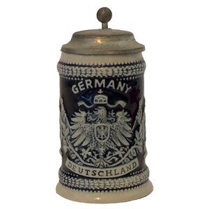 Vtg Gerz Germany Mini Beer Mug Pop Up Lid Duetschland Simon Peter Mini Cup 3"